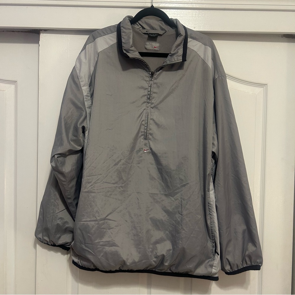 Nike Vintage Gray Half Zip Windbreaker
